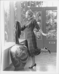 Day with Diane--fashion photo of 1957 Miss Sonoma County, Diane Romero