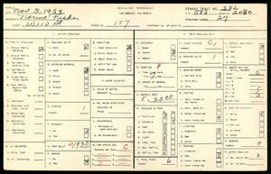 WPA household census for 157 WEST 110TH STREET, Los Angeles County