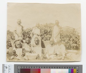 Indigenous and European mission school children, Kikuyu, Kenya, ca.1904