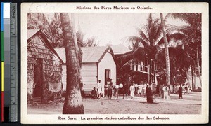 First missionary station of the Solomon Islands at Rua Sura, Solomon Islands, ca.1900-1930