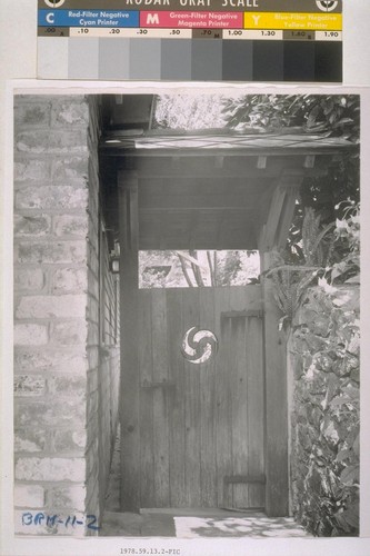 Fendler house: [exterior, gate]