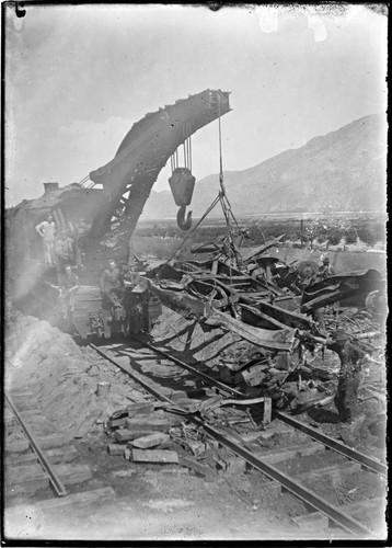 Wreckage from train explosion