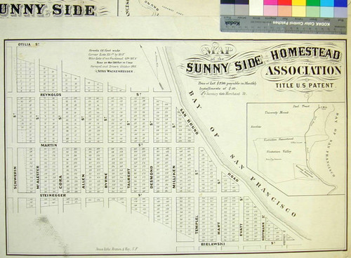 Map of the Land of the Sunny Side Homestead Association