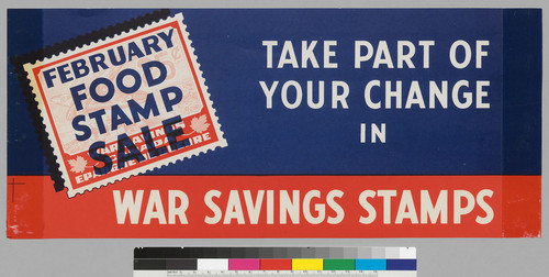 February Food Stamp Sale: Take part of your change in War Savings Stamps