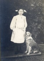 Twelve-year-old with dog
