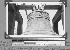 Bell with inscription, Enon, South Africa, 1934