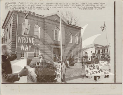 H. Rap Brown Supporters March Outside Courthouse