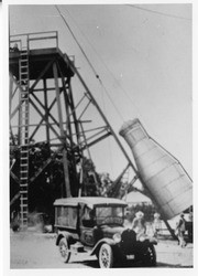 Raising of "Milk Bottle," Hyde Ranch Dairy, Visalia, Calif., 1920s