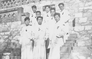 Male nurse assistants at the Hospital in Antung