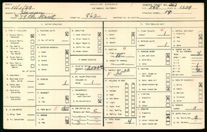 WPA household census for 826 W 19TH ST, Los Angeles County