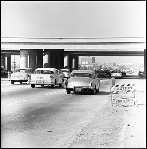 Venice freeway overpass, 1959