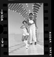Jocelyn Banks and Fred Camble on "Soul Train" television program, Calif., 1975