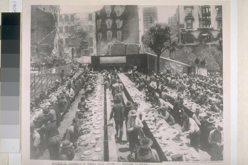Feeding refugees from the fire in Union Square