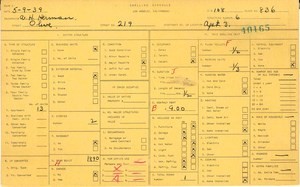WPA household census for 219 S OLIVE, Los Angeles