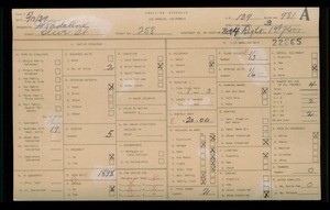 WPA household census for 258 S OLIVE STREET, Los Angeles