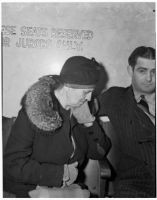 Rose Pianezzi, mother of Peter Pianezzi who is on trial for the murders of George (Les) Bruneman and Frank A. Greuzard, Los Angeles, 1940s