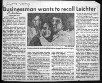 Businessman wants to recall Leichter