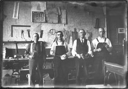 Interiors of unidentified incubator factories, Petaluma, California, 1898
