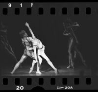 Mikhail Baryshnikov and Alessandra Ferri dancing in Andrew Lloyd Webber's Requiem in Los Angeles, Calif., 1986