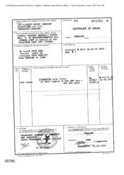Certificate of Origin from JSC Liggett to T Kravcova Regarding Cigarette with filter