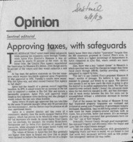 Approving taxes, with safeguards