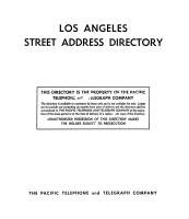 Los Angeles Street Address Directory, 1956, May