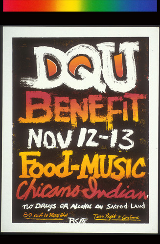Daganawida Quetzalcoatl University Benefit, Announcement Poster for