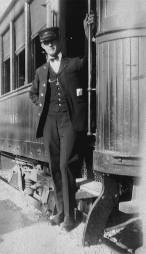 Pacific Electric motorman, Edward Erickson, [graphic]