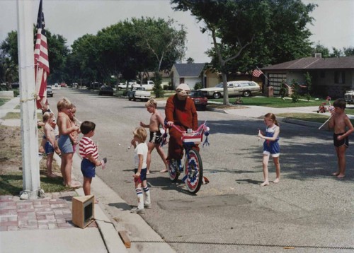 Block party on Sequoia Street, [graphic]