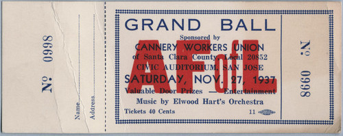 Grand Ball ticket [1937]