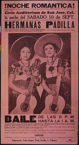 Mexican-American Dance at San Jose Municipal Auditorium flier [ca. 1935]