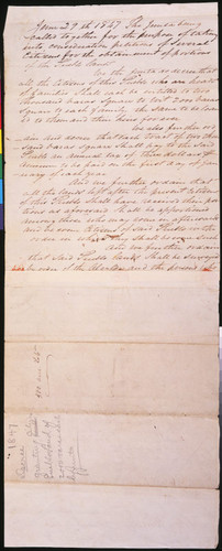 Decree granting citizens of San Jose Pueblo Lands of 2,000 Varas each, 1847