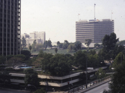 View towards the Unocal Building, Downtown Los Angeles