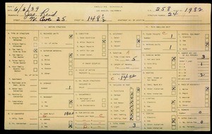 WPA household census for 148 W AVENUE 25, Los Angeles