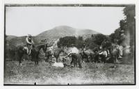Roping in the field, El Roblar Rancho