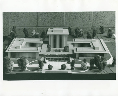 Sprague Library and Libra Complex model, Harvey Mudd College