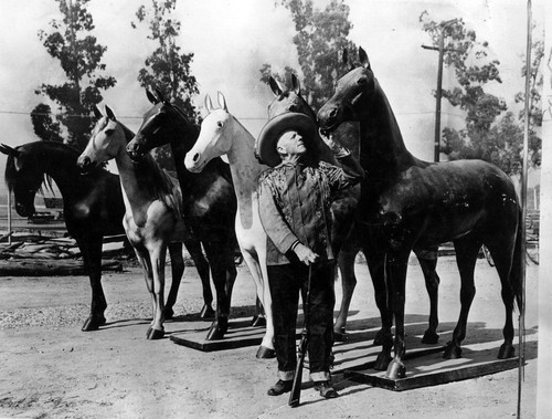 William Parker Lyon Pony Express Museum--Lyon with Six Horse Statues