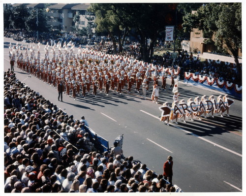 Pasadena Tournament of Roses Parade--Arcadia High School Apache Marching Band, 1981