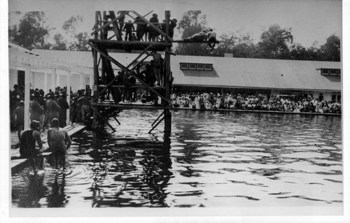 Ross Field, U.S. Army Balloon School Swimming Pool with Diving Platform