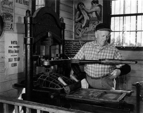 William Parker Lyon Pony Express Museum--Printing Machine