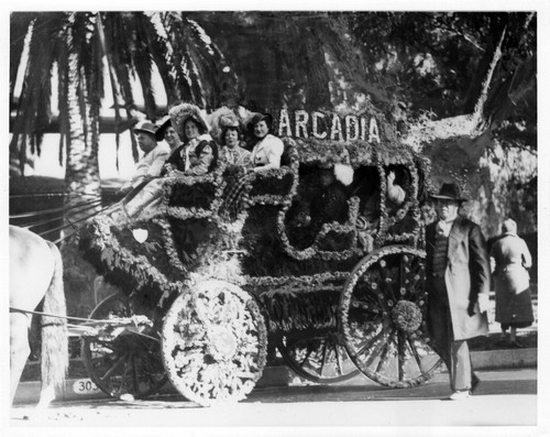 Pasadena Tournament of Roses Parade--Arcadia Decorated Stagecoach, 1935