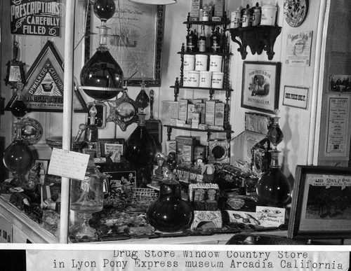 William Parker Lyon Pony Express Museum--Drug Store Window