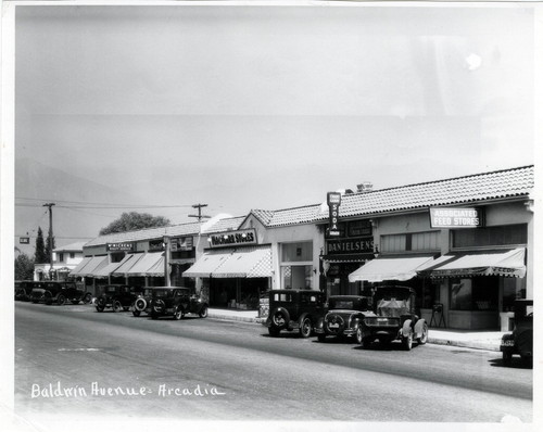 Baldwin Avenue Business District in 1930