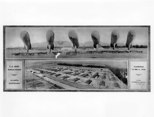 Ross Field, U.S. Army Balloon School, Panoramic Views of Balloons and Barracks