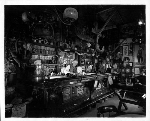 William Parker Lyon Pony Express Museum--William Parker Lyon Serving Drinks at an Old West Bar