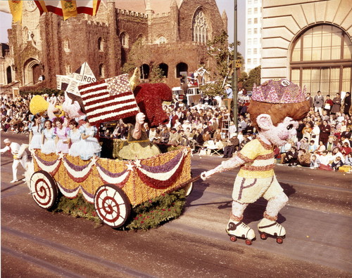 Pasadena Tournament of Roses Parade--Arcadia Float, 1968