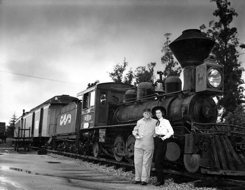 William Parker Lyon Pony Express Museum--Engineer and Unidentified Woman