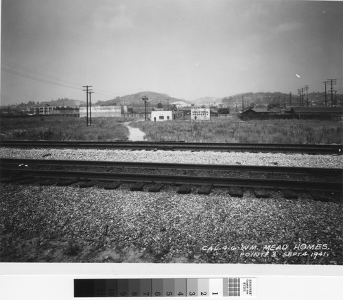 Photograph of site for William Mead Homes housing project