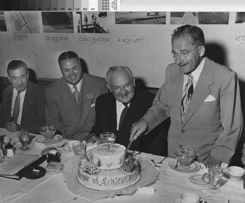 Photograph of city officials at the City Housing Authority's 10th anniversary luncheon