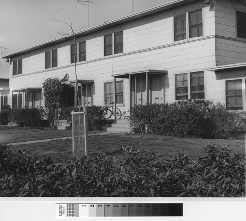 Photograph of housing structure at Estrada Courts